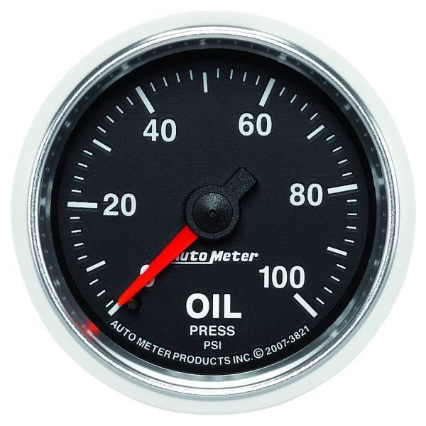 Autometer - AutoMeter GAUGE OIL PRESSURE 2 1/16in. 100PSI MECHANICAL GS - 3821