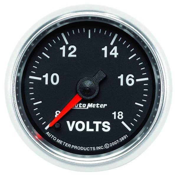 Autometer - AutoMeter GAUGE VOLTMETER 2 1/16in. 18V DIGITAL STEPPER MOTOR GS - 3891