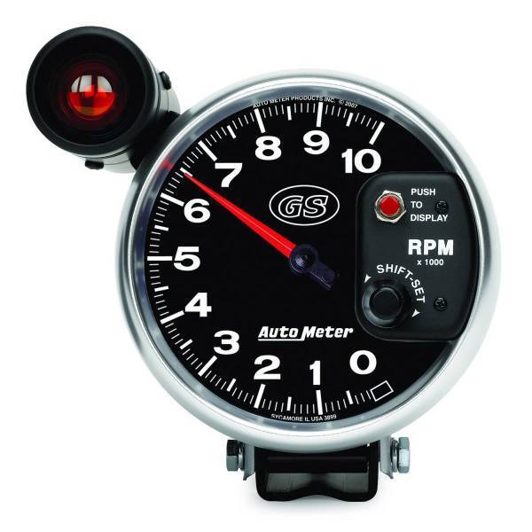 Autometer - AutoMeter GAUGE TACHOMETER 5in. 10K RPM PEDESTAL W/EXT. SHIFT-LITE GS - 3899