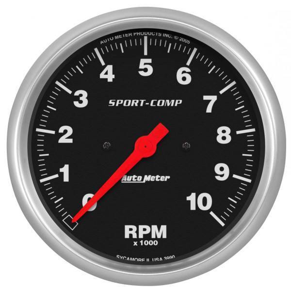 Autometer - AutoMeter GAUGE TACHOMETER 5in. 10K RPM IN-DASH SPORT-COMP - 3990