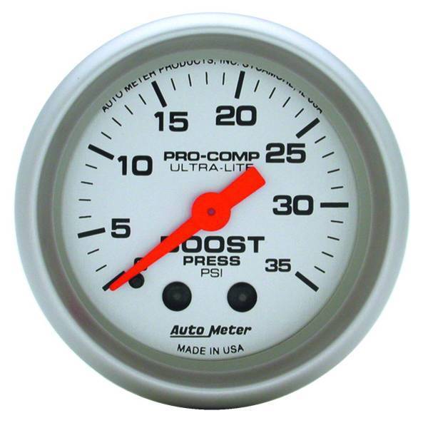 Autometer - AutoMeter GAUGE BOOST 2 1/16in. 35PSI MECHANICAL ULTRA-LITE - 4304