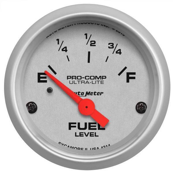 Autometer - AutoMeter GAUGE FUEL LEVEL 2 1/16in. 0OE TO 90OF ELEC ULTRA-LITE - 4314