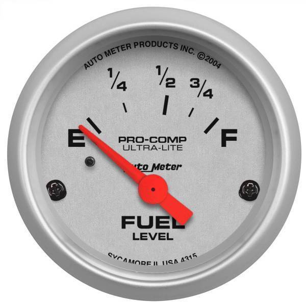 Autometer - AutoMeter GAUGE FUEL LEVEL 2 1/16in. 73OE TO 10OF ELEC ULTRA-LITE - 4315