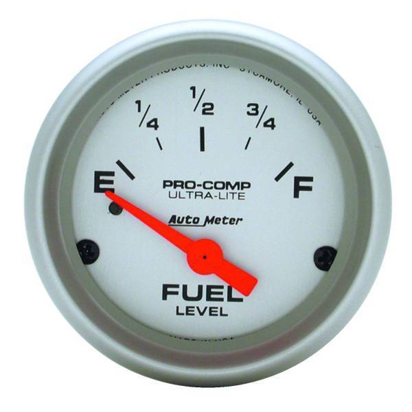 Autometer - AutoMeter GAUGE FUEL LEVEL 2 1/16in. 0OE TO 30OF ELEC ULTRA-LITE - 4317
