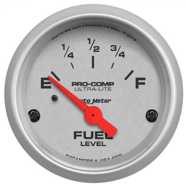 Autometer - AutoMeter GAUGE FUEL LEVEL 2 1/16in. 73OE TO 10OF(AFTERMARKET LINEAR) ELEC ULTRA-LITE - 4319
