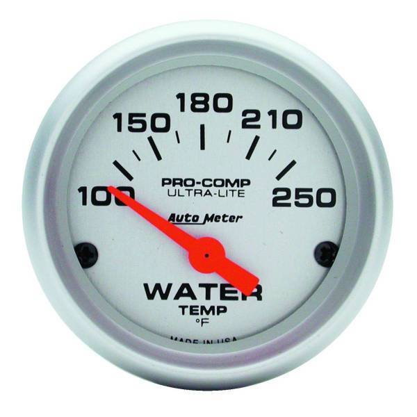 Autometer - AutoMeter GAUGE WATER TEMP 2 1/16in. 100-250deg.F ELECTRIC ULTRA-LITE - 4337