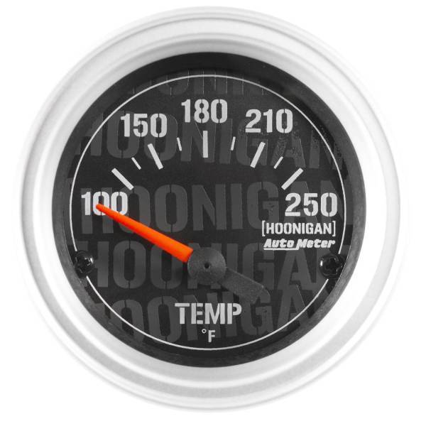 Autometer - AutoMeter GAUGE WATER TEMP 2 1/16in. 100-250deg.F ELECTRIC HOONIGAN - 4337-09000