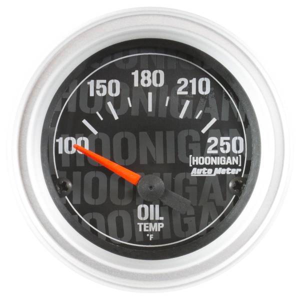 Autometer - AutoMeter GAUGE OIL TEMP 2 1/16in. 100-250deg.F ELECTRIC HOONIGAN - 4347-09000