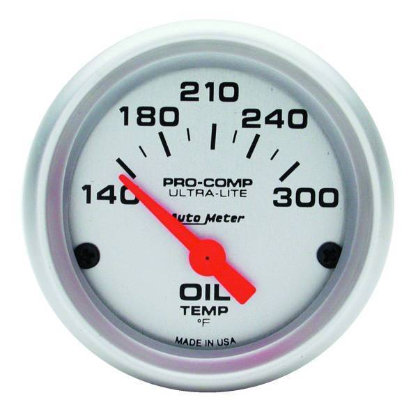 Autometer - AutoMeter GAUGE OIL TEMP 2 1/16in. 140-300deg.F ELECTRIC ULTRA-LITE - 4348