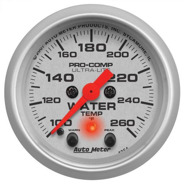 Autometer - AutoMeter GAUGE WATER TEMP 2 1/16in. 260deg.F DIGITAL STEPPER MOTOR W/PK/WRN ULTRA-LI - 4354