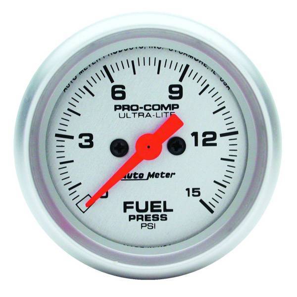 Autometer - AutoMeter GAUGE FUEL PRESSURE 2 1/16in. 15PSI DIGITAL STEPPER MOTOR ULTRA-LITE - 4361