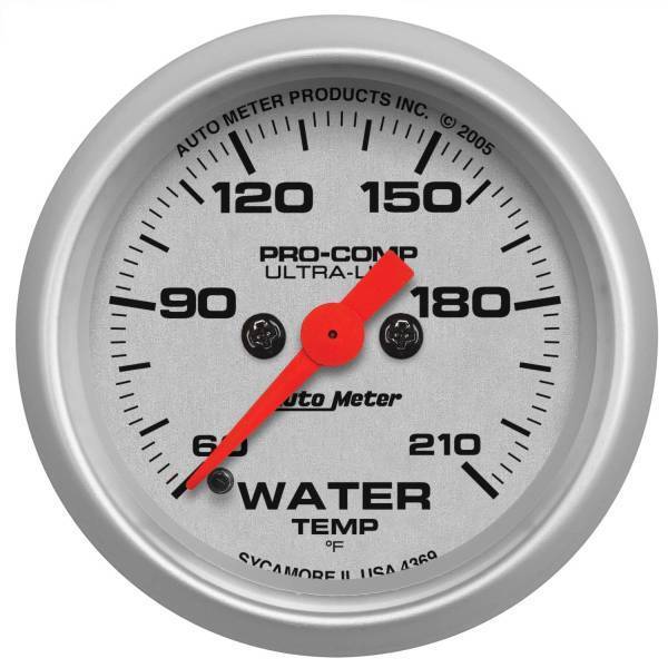 Autometer - AutoMeter GAUGE LOW WATER TEMP 2 1/16in. 60-210deg.F DIGITAL STEPPER MOTOR ULTRA-LITE - 4369