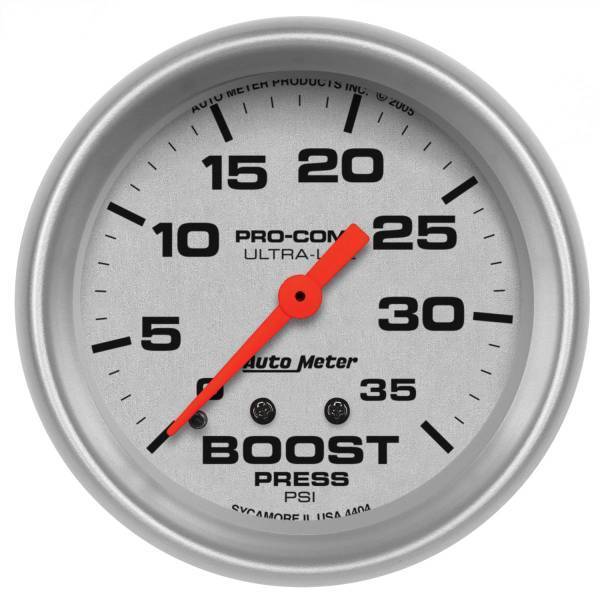 Autometer - AutoMeter GAUGE BOOST 2 5/8in. 35PSI MECHANICAL ULTRA-LITE - 4404