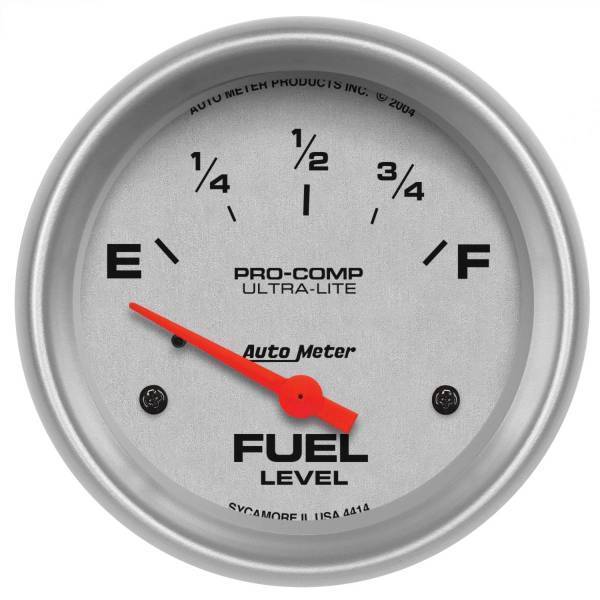 Autometer - AutoMeter GAUGE FUEL LEVEL 2 5/8in. 0OE TO 90OF ELEC ULTRA-LITE - 4414