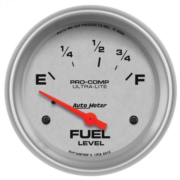 Autometer - AutoMeter GAUGE FUEL LEVEL 2 5/8in. 73OE TO 10OF ELEC ULTRA-LITE - 4415