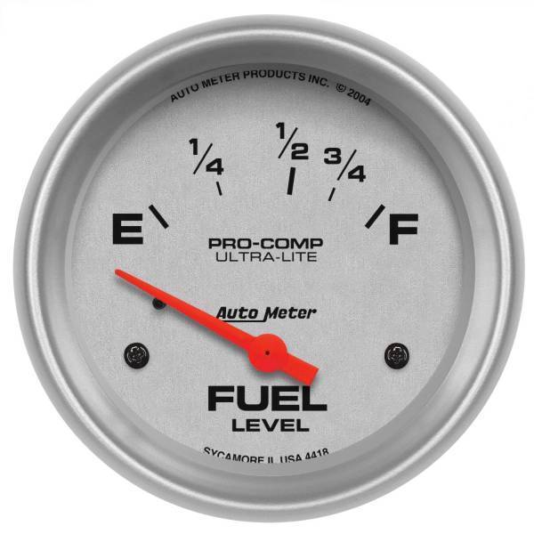 Autometer - AutoMeter GAUGE FUEL LEVEL 2 5/8in. 16OE TO 158OF ELEC ULTRA-LITE - 4418