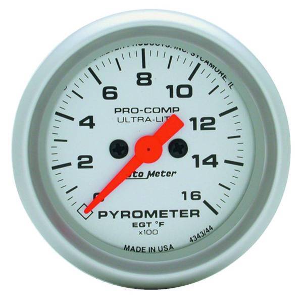 Autometer - AutoMeter GAUGE PYROMETER (EGT) 2 5/8in. 1600deg.F DIGITAL STEPPER MOTOR ULTRA-LITE - 4444