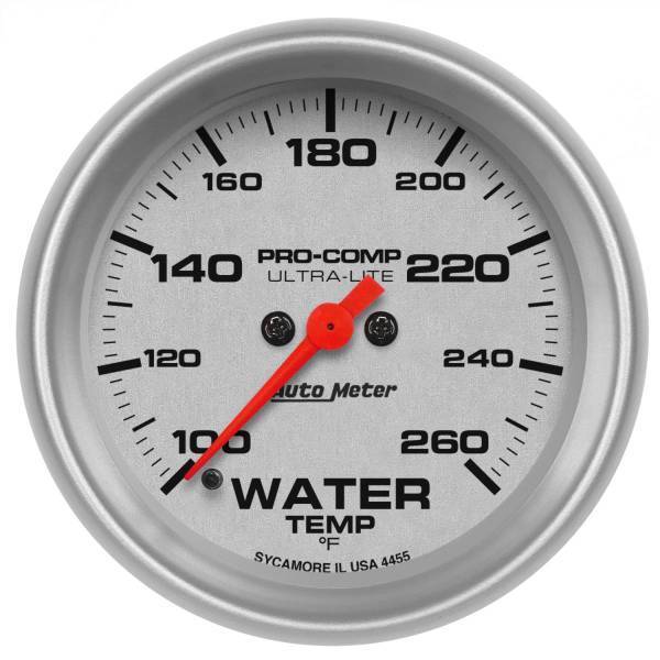 Autometer - AutoMeter GAUGE WATER TEMP 2 5/8in. 260deg.F DIGITAL STEPPER MOTOR ULTRA-LITE - 4455