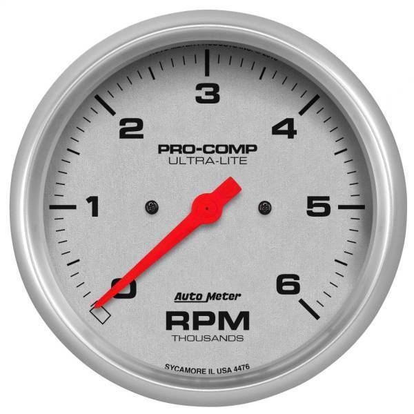 Autometer - AutoMeter GAUGE TACHOMETER 5in. 6K RPM IN-DASH ULTRA-LITE - 4476