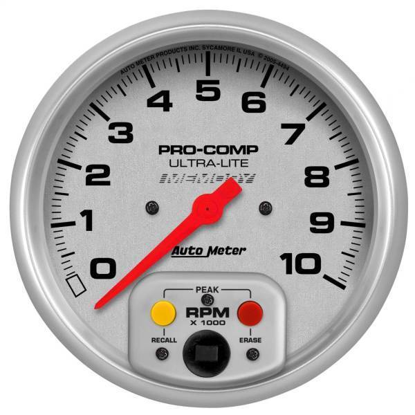 Autometer - AutoMeter GAUGE TACHOMETER 5in. 10K RPM IN-DASH W/PEAK RPM MEMORY ULTRA-LITE - 4494