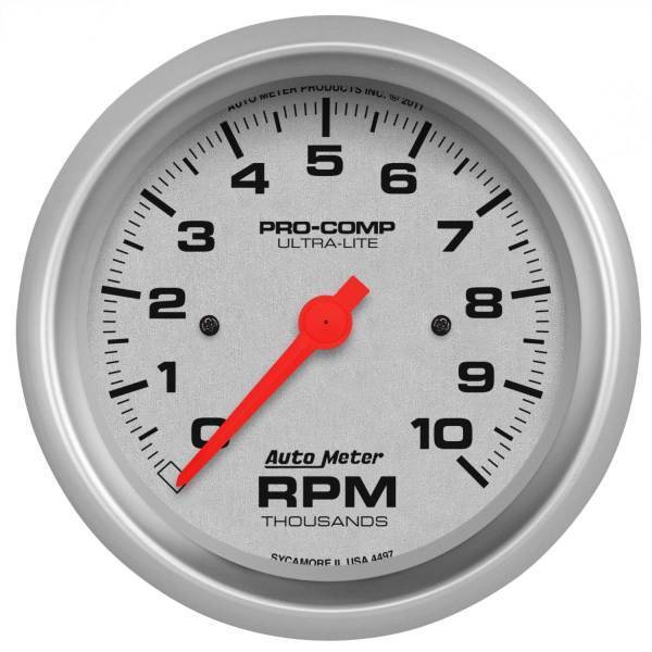 Autometer - AutoMeter GAUGE TACHOMETER 3 3/8in. 10K RPM IN-DASH ULTRA-LITE - 4497