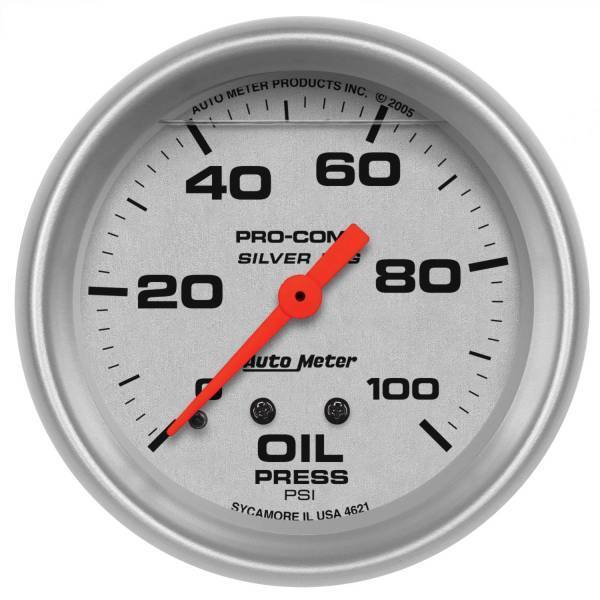 Autometer - AutoMeter GAUGE OIL PRESS 2 5/8in. 100PSI LIQUID FILLED MECH ULTRA-LITE - 4621