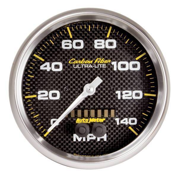 Autometer - AutoMeter GAUGE SPEEDOMETER 5in. 140MPH GPS CARBON FIBER - 4881