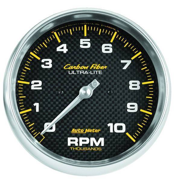 Autometer - AutoMeter GAUGE TACHOMETER 5in. 10K RPM IN-DASH CARBON FIBER - 4898