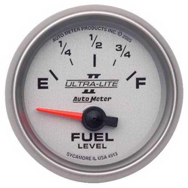 Autometer - AutoMeter GAUGE FUEL LEVEL 2 1/16in. 0OE TO 90OF ELEC ULTRA-LITE II - 4913