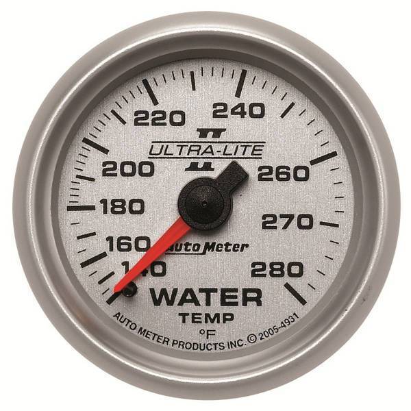 Autometer - AutoMeter GAUGE WATER TEMP 2 1/16in. 140-280deg.F MECHANICAL ULTRA-LITE II - 4931