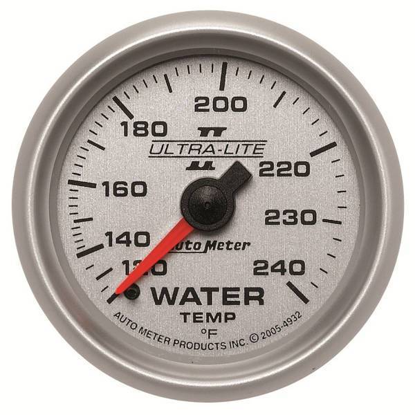 Autometer - AutoMeter GAUGE WATER TEMP 2 1/16in. 120-240deg.F MECHANICAL ULTRA-LITE II - 4932