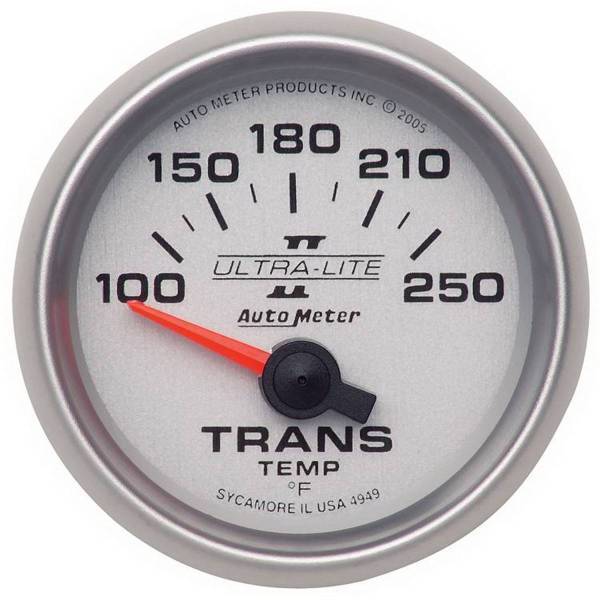 Autometer - AutoMeter GAUGE TRANSMISSION TEMP 2 1/16in. 100-250deg.F ELECTRIC ULTRA-LITE II - 4949