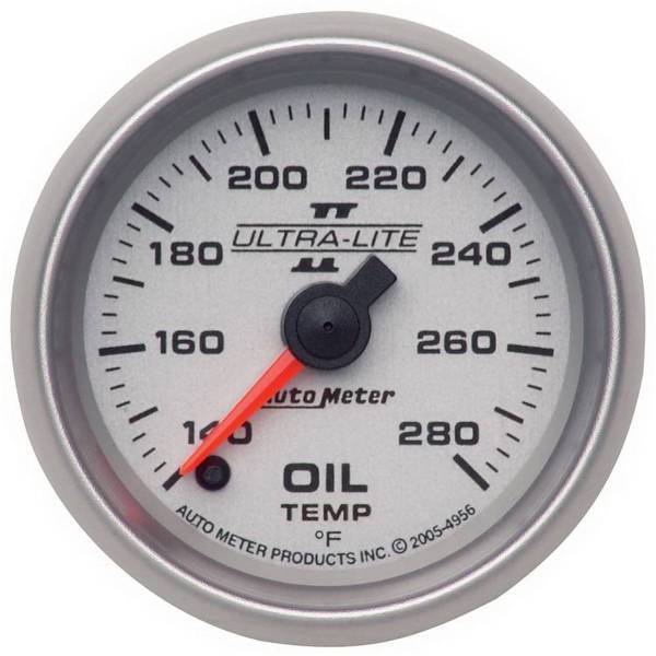 Autometer - AutoMeter GAUGE OIL TEMP 2 1/16in. 140-280deg.F DIGITAL STEPPER MOTOR ULTRA-LITE II - 4956