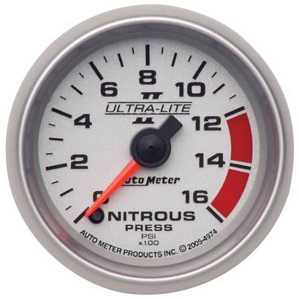 Autometer - AutoMeter GAUGE NITROUS PRESSURE 2 1/16in. 1600PSI DIGITAL STEPPER MOTOR ULTRA-LITE I - 4974