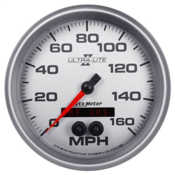 Autometer - AutoMeter GAUGE SPEEDOMETER 5in. 160MPH GPS ULTRA-LITE II - 4981