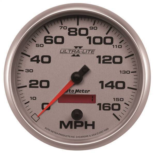 Autometer - AutoMeter GAUGE SPEEDOMETER 5in. 160MPH ELEC. PROGRAMMABLE ULTRA-LITE II - 4989