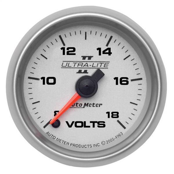 Autometer - AutoMeter GAUGE VOLTMETER 2 1/16in. 18V DIGITAL STEPPER MOTOR ULTRA-LITE II - 4991