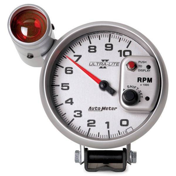 Autometer - AutoMeter GAUGE TACHOMETER 5in. 10K RPM PEDESTAL W/EXT. SHIFT-LITE ULTRA-LITE II - 4999