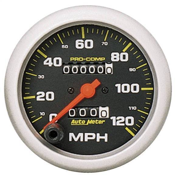 Autometer - AutoMeter GAUGE SPEEDOMETER 3 3/8in. 120MPH MECHANICAL PRO-COMP - 5152