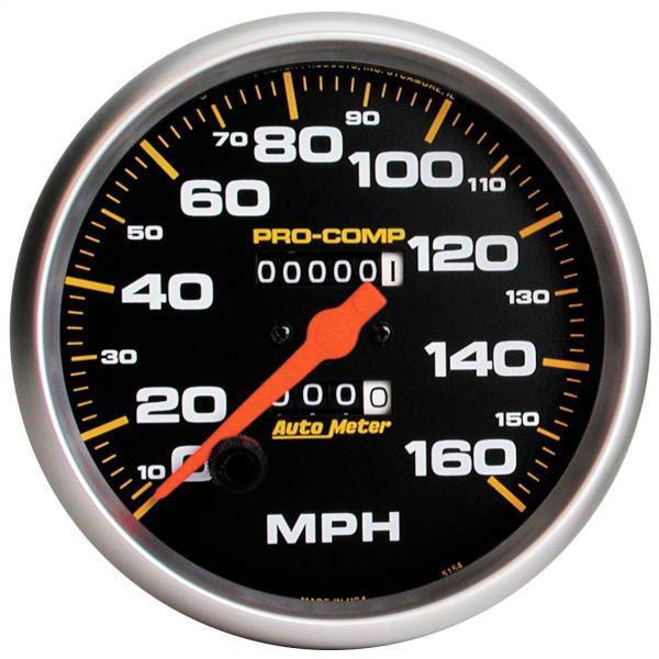 Autometer - AutoMeter GAUGE SPEEDOMETER 5in. 160MPH MECHANICAL PRO-COMP - 5154