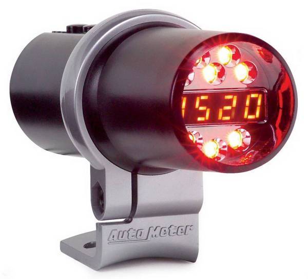 Autometer - AutoMeter SHIFT LIGHT DIG W/MULTI-COLOR LED BLK PEDESTAL W/RPM PLAYBK DPSS LEVEL 3 - 5350