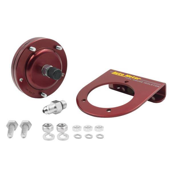 Autometer - AutoMeter FUEL PRESS ISOLATOR KIT FOR 15 PSI GAUGES RED ANODIZED ALUMINUM-4AN FITTINGS - 5376