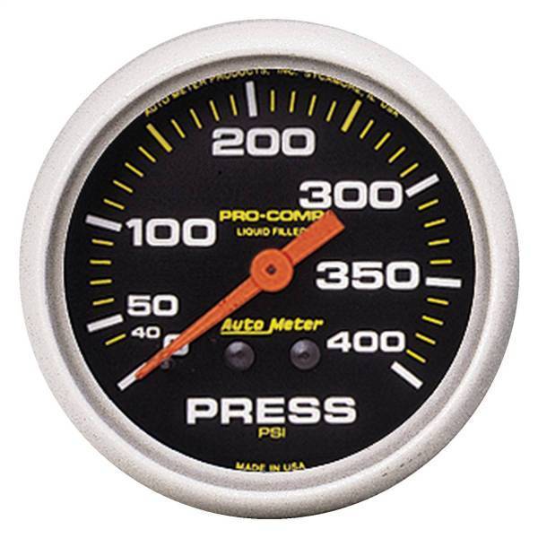 Autometer - AutoMeter GAUGE PRESSURE 2 5/8in. 400PSI LIQUID FILLED MECH PRO-COMP - 5424