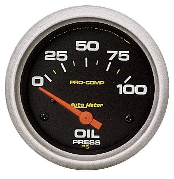 Autometer - AutoMeter GAUGE OIL PRESSURE 2 5/8in. 100PSI ELECTRIC PRO-COMP - 5427