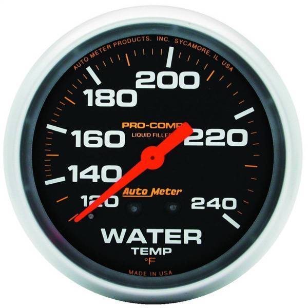Autometer - AutoMeter GAUGE WATER TEMP 2 5/8in. 120-240deg.F LIQUID FILLED MECH PRO-COMP - 5432