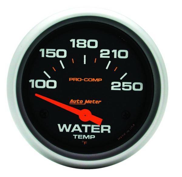 Autometer - AutoMeter GAUGE WATER TEMP 2 5/8in. 100-250deg.F ELECTRIC PRO-COMP - 5437