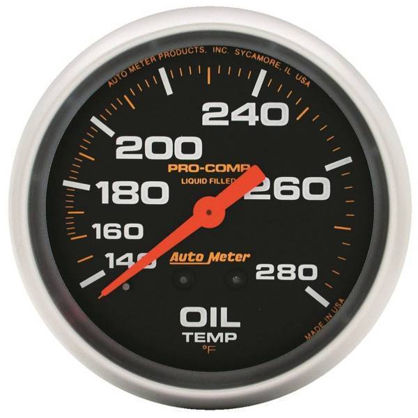 Autometer - AutoMeter GAUGE OIL TEMP 2 5/8in. 140-280deg.F LIQUID FILLED MECH PRO-COMP - 5441