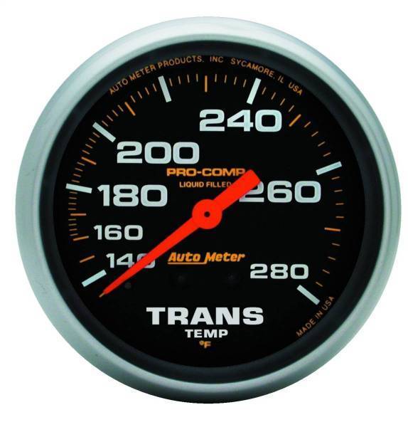 Autometer - AutoMeter GAUGE TRANS TEMP 2 5/8in. 140-280deg.F LIQUID FILLED MECH 8FT. PRO-COMP - 5451