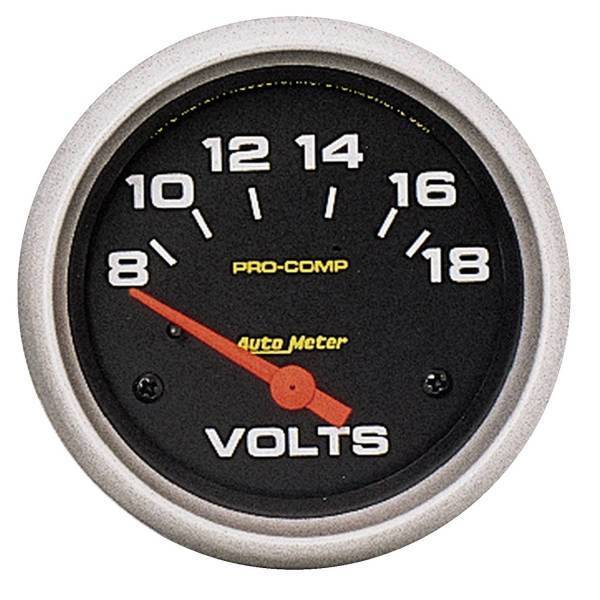 Autometer - AutoMeter GAUGE VOLTMETER 2 5/8in. 18V ELECTRIC PRO-COMP - 5492