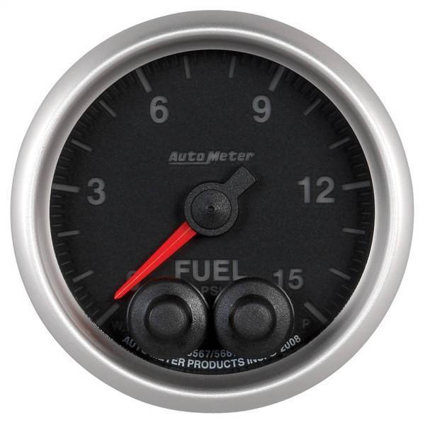 Autometer - AutoMeter GAUGE FUELP 2 1/16in. 15PSI STEPPER MOTOR W/PEAK/WRN ELITE W/O PRO-CONTROL - 5667-05702